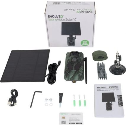Evolveo - StrongVision Solar 4G, fotopasca 4G s aplikáciou a solárnym panelom