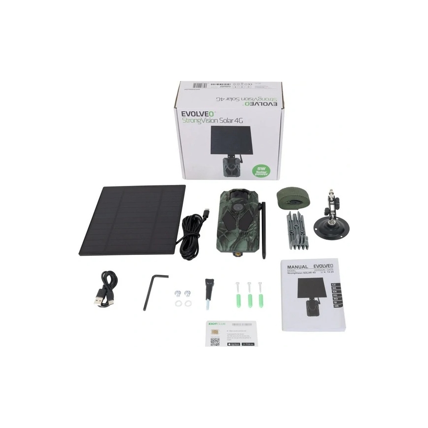 Evolveo - StrongVision Solar 4G, fotopasca 4G s aplikáciou a solárnym panelom