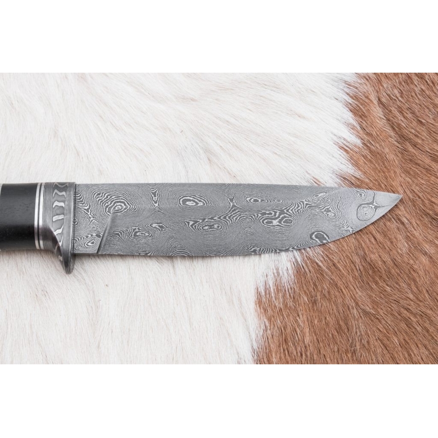 Exkluzívny damaškový nôž 12,7 cm dub/eben