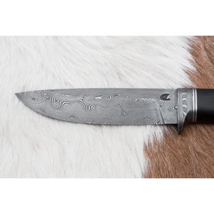 Exkluzívny damaškový nôž 12,7 cm dub/eben
