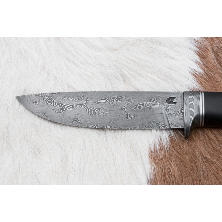 Exkluzívny damaškový nôž 12,7 cm dub/eben