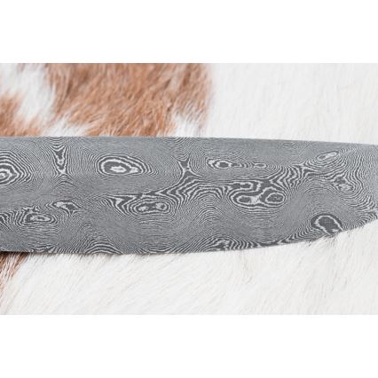 Exkluzívny damaškový nôž 12,7 cm dub/eben