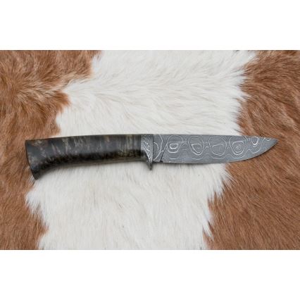 Exkluzívny damaškový nôž 12,7 cm javor/achát