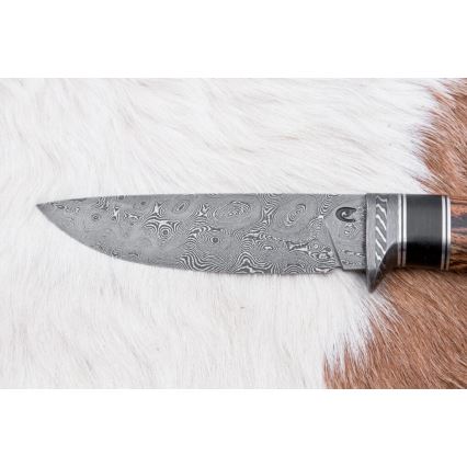 Exkluzívny damaškový nôž 12 cm bocote/eben