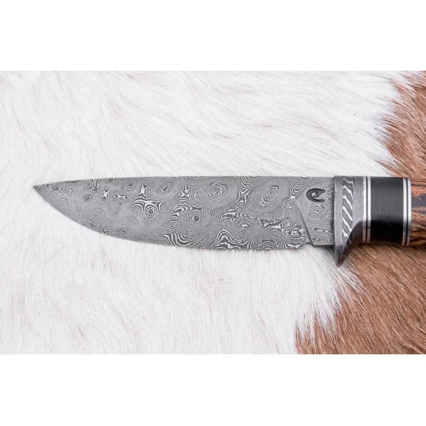 Exkluzívny damaškový nôž 12 cm bocote/eben