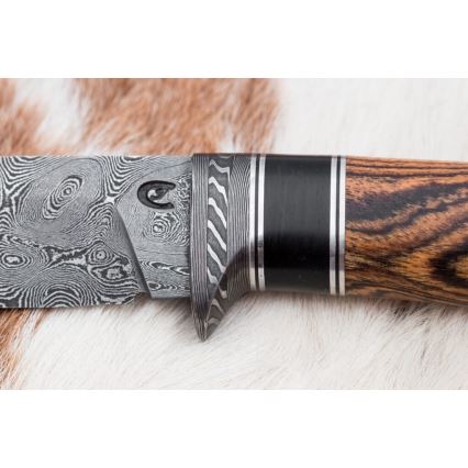 Exkluzívny damaškový nôž 12 cm bocote/eben