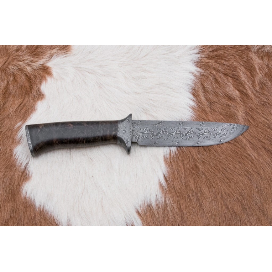 Exkluzívny damaškový nôž 13,8 cm javor