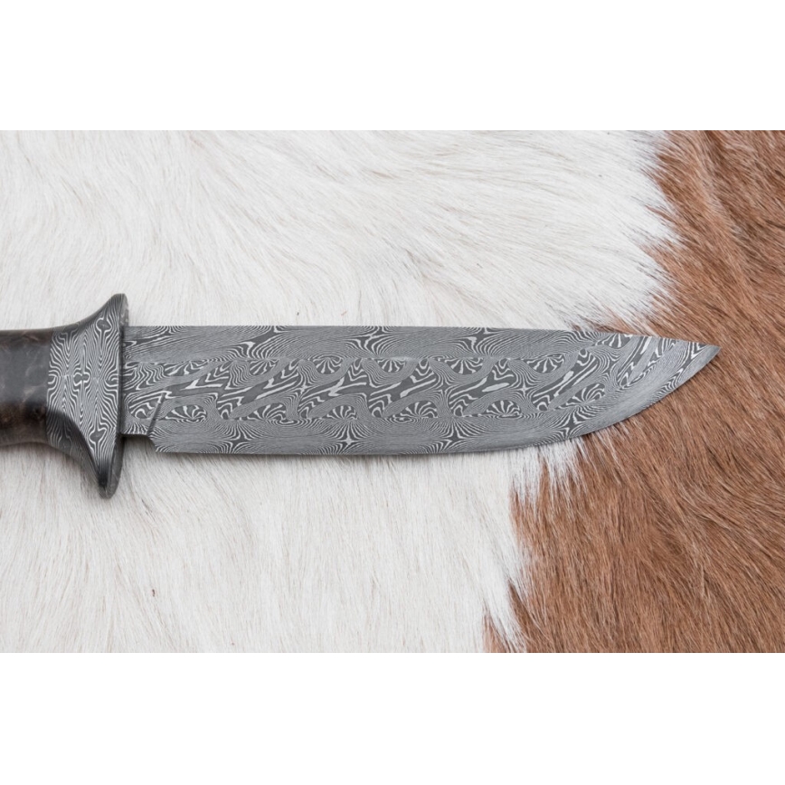 Exkluzívny damaškový nôž 13,8 cm javor