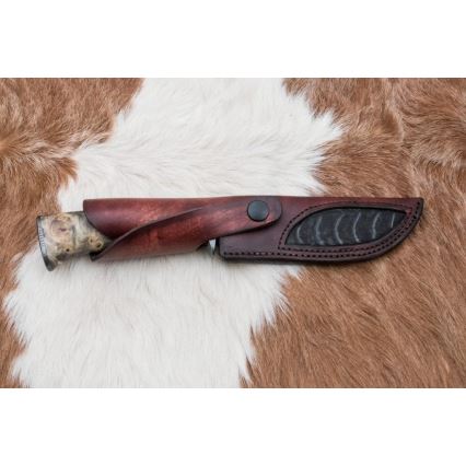 Exkluzívny damaškový nôž 13 cm gaštan
