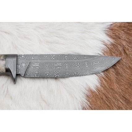 Exkluzívny damaškový nôž 13 cm gaštan
