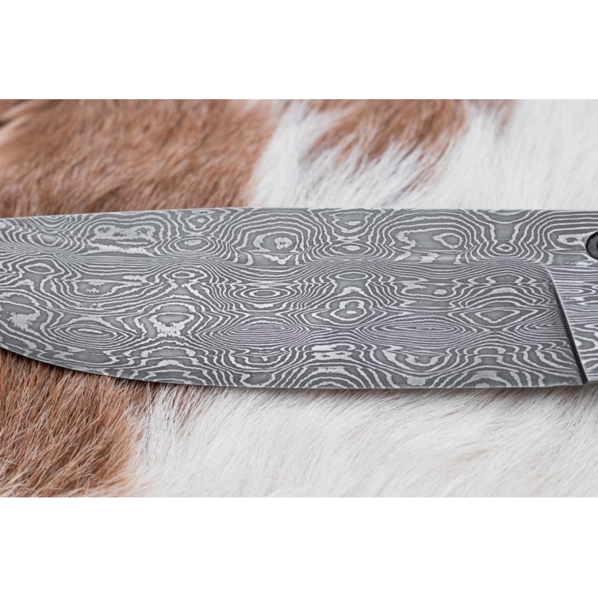 Exkluzívny damaškový nôž 13 cm gaštan