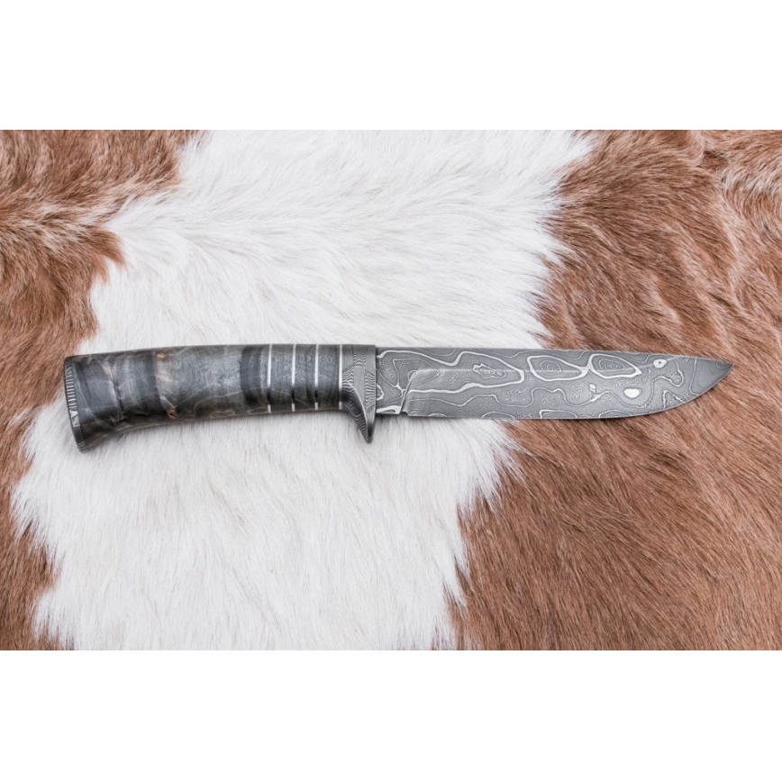 Exkluzívny damaškový nôž 14 cm jaseň