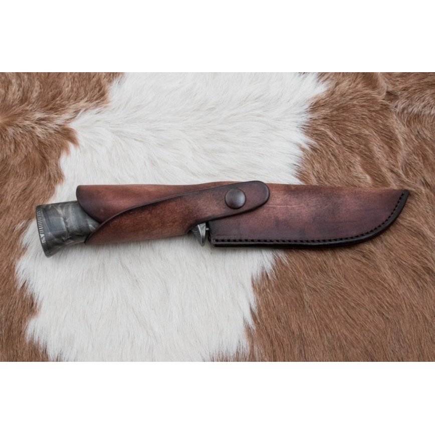 Exkluzívny damaškový nôž 14 cm jaseň