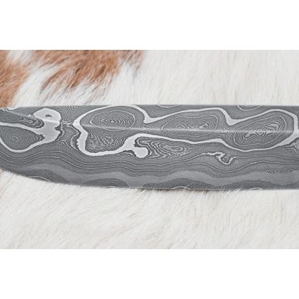 Exkluzívny damaškový nôž 14 cm jaseň
