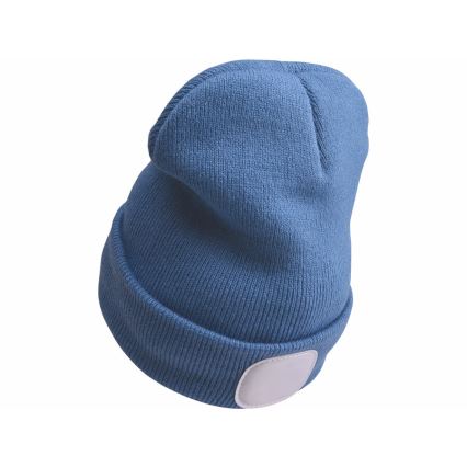 Extol - Čiapka s čelovkou a USB nabíjaním 300 mAh modrá veľ. UNI