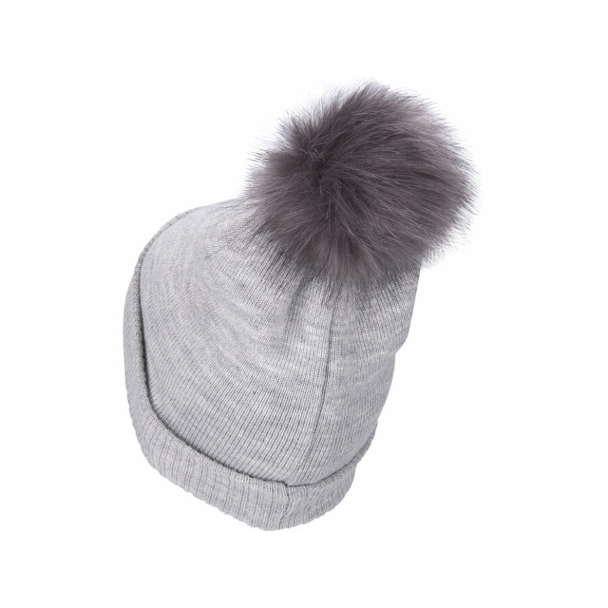 Extol - Čiapka s čelovkou a USB nabíjaním 300 mAh sivá s brmbolcom veľ. UNI