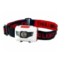 Extol - LED Čelovka s červeným svetlom LED/1W/3xAAA čierna/červená