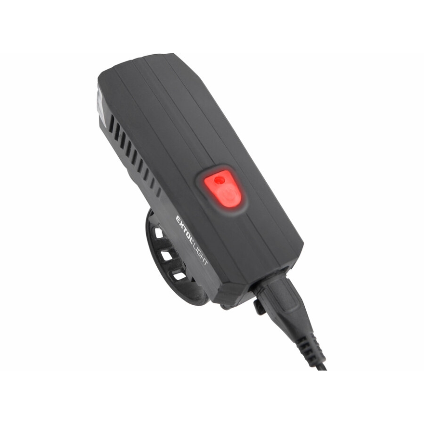 Extol - LED nabíjacia baterka s klaksónom na bicykel LED/5W/1200 mAh/3,7V IPX4
