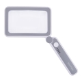 Extol - LED stmievateľná nabíjateľná skladacia lupa s LED osvetlením/650 mAh biela/sivá