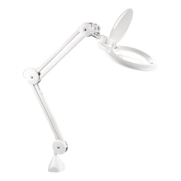 Extol - LED stmievateľná stolná lampa s lupou LED/10W/230V biela