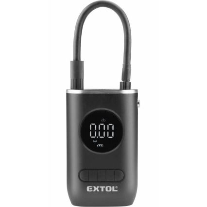 Extol Premium - Digitálny vreckový kompresor 4000 mAh 7,4V čierna