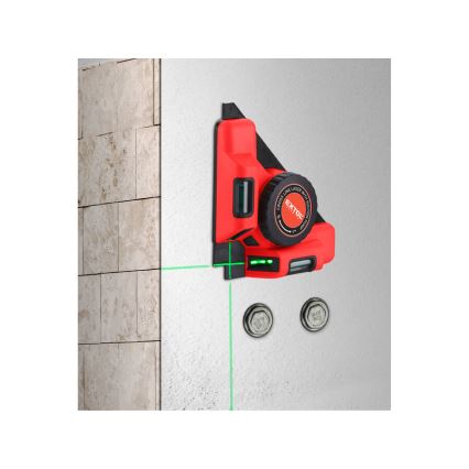 Extol Premium - Laserový uholník 90° s elektrickým prísavným modulom 5V/1000 mAh