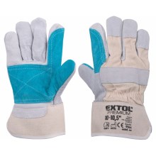 Extol Premium - Pracovné rukavice veľkosť 10"-10,5" biela/modrá