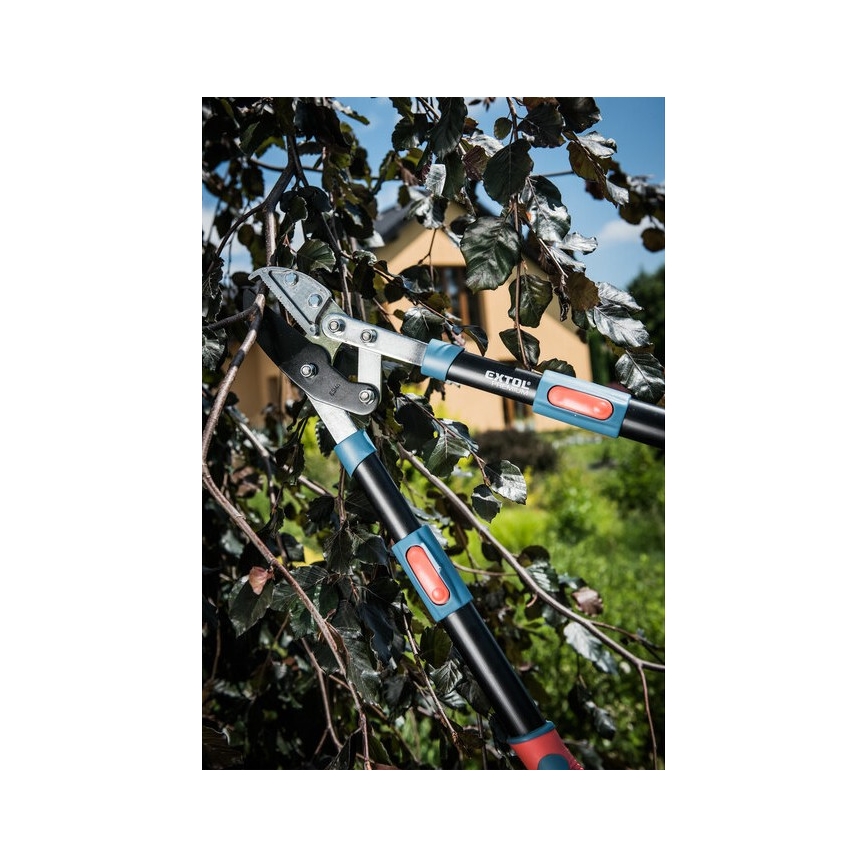 Extol Premium - Teleskopické nožnice na konáre prevodové kovadlinkové 670-940 mm