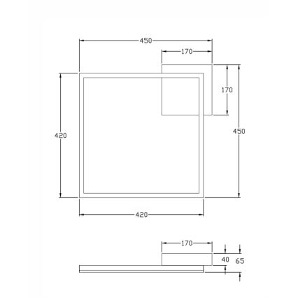 Fabas Luce 3394-61-282 - LED Stmievateľné stropné svietidlo BARD LED/39W/230V 3000K antracit