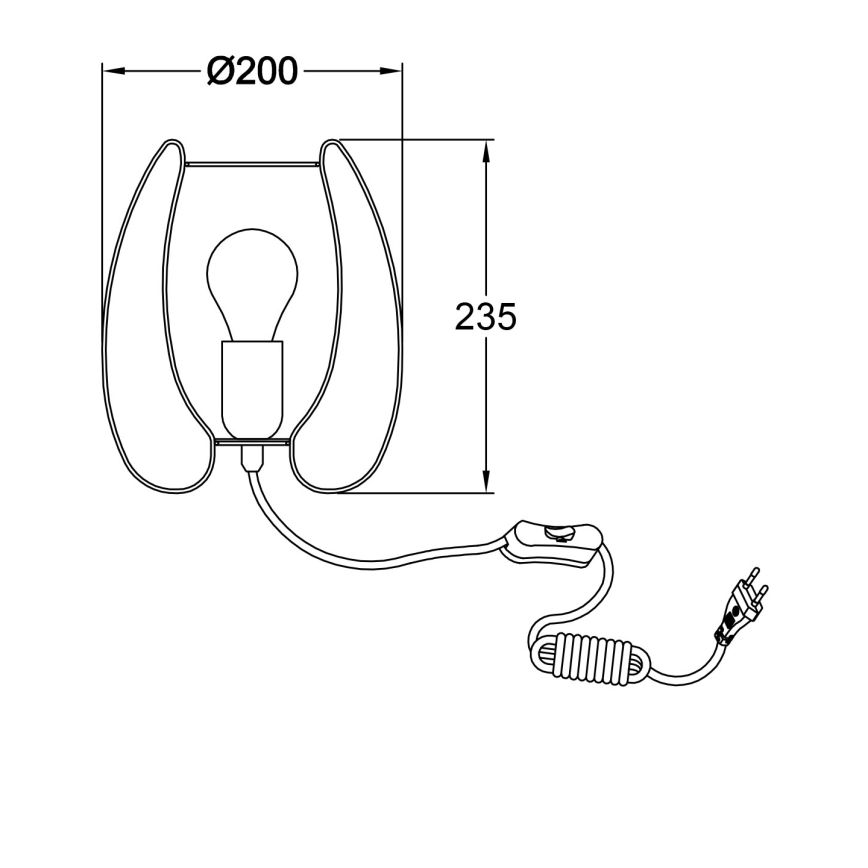 Fabas Luce 3677-34-101 - Stolná lampa CAMP 1xE27/40W/230V čierna