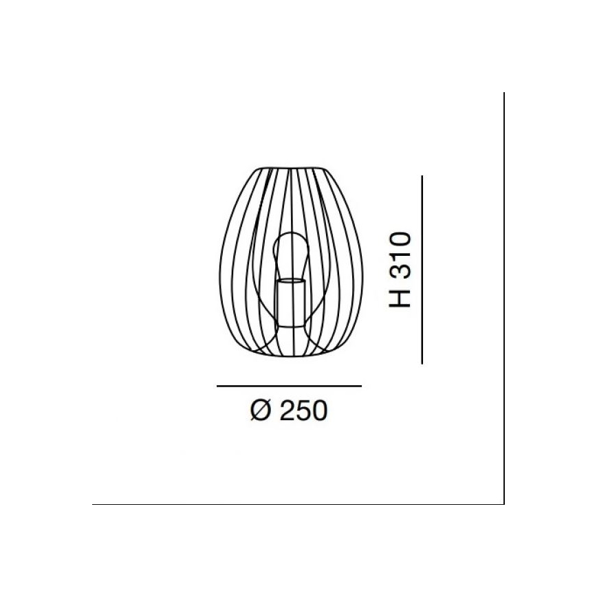 Fabas Luce 3677-34-225 - Stolná lampa CAMP 1xE27/40W/230V zlatá