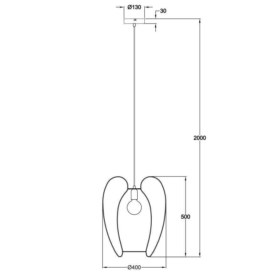 Fabas Luce 3677-45-102 - Luster na lanku CAMP 1xE27/40W/230V biela
