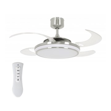 FANAWAY 211036 - LED Stropný ventilátor EVO1 LED/40W/230V matný chróm + diaľkové ovládanie