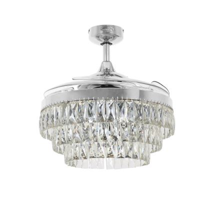 FANAWAY 212923 - LED Stropný ventilátor VEIL 6xE14/4,5W/230V lesklý chróm + diaľkové ovládanie