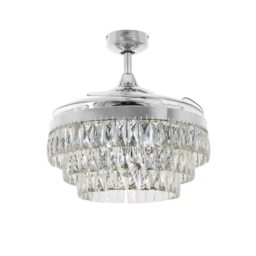 FANAWAY 212923 - LED Stropný ventilátor VEIL 6xE14/4,5W/230V lesklý chróm + diaľkové ovládanie