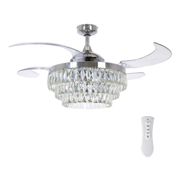 FANAWAY 212923 - LED Stropný ventilátor VEIL 6xE14/4,5W/230V lesklý chróm + diaľkové ovládanie