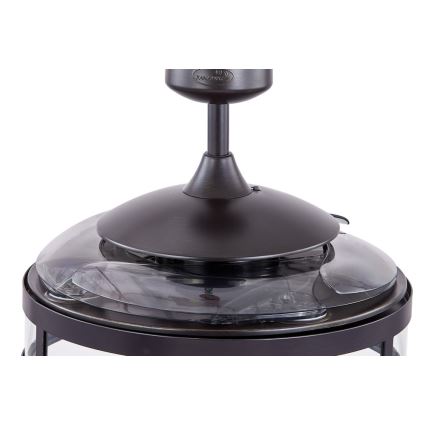 FANAWAY 212927 - LED stropný ventilátor CLASSIC 3xE27/4W/230V čierna pr. 112 cm + diaľkové ovládanie