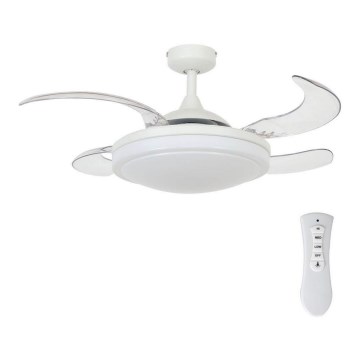 FANAWAY 212980 - Stropný ventilátor EVORA 2xE27/15W/230V biela + diaľkové ovládanie