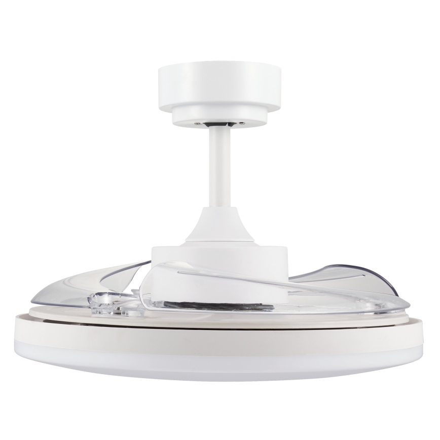 FANAWAY 21612949 - LED Stmievateľný stropný ventilátor STROLL LED/30W/230V 2700/3500/5000K pr. 106 cm biela/číra + diaľkové ovládanie
