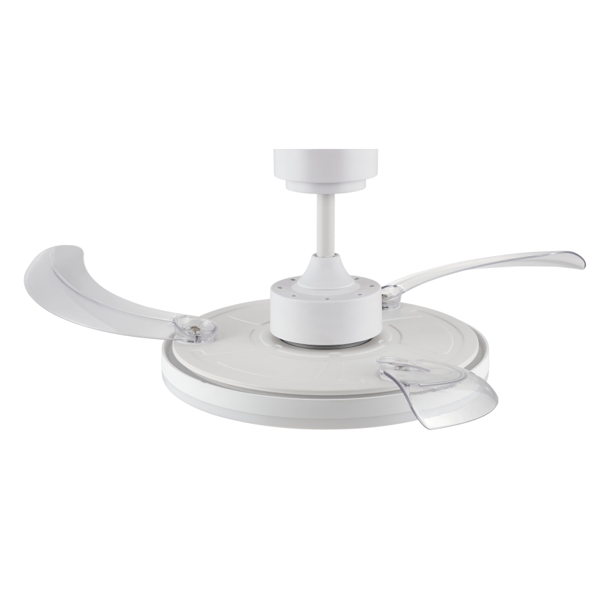 FANAWAY 21612949 - LED Stmievateľný stropný ventilátor STROLL LED/30W/230V 2700/3500/5000K pr. 106 cm biela/číra + diaľkové ovládanie