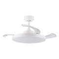 FANAWAY 21612949 - LED Stmievateľný stropný ventilátor STROLL LED/30W/230V 2700/3500/5000K pr. 106 cm biela/číra + diaľkové ovládanie