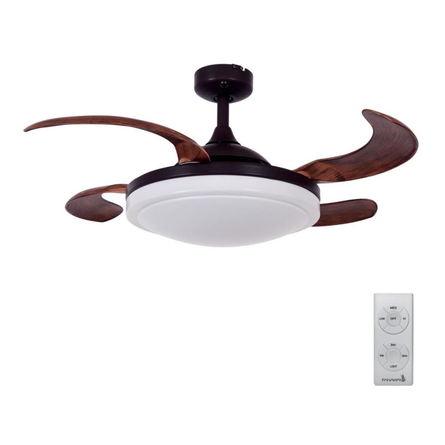 FANAWAY 512120 - Stropný ventilátor EVORA 2xE27/15W/230V + diaľkové ovládanie