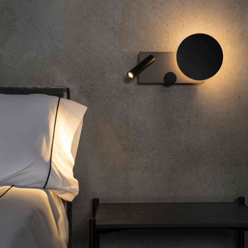 FARO 20065 - LED Stmievateľná nástenná lampička KLEE LED/10W/230V + LED/3W pravá