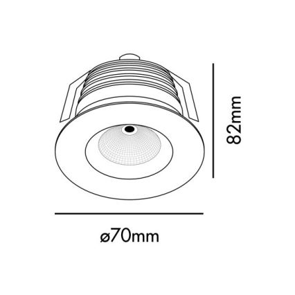 Faro 2100301 - LED Kúpeľňové podhľadové svietidlo LED/7W/230V IP65