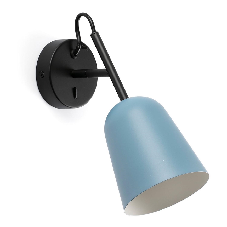 FARO 28274 - Nástenná lampa STUDIO 1xE14/8W/230V modrá/čierna