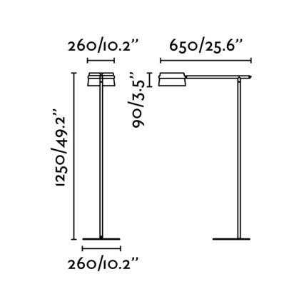 FARO 29569 - LED Stmievateľná dotyková stojacia lampa LOOP LED/6W/230V