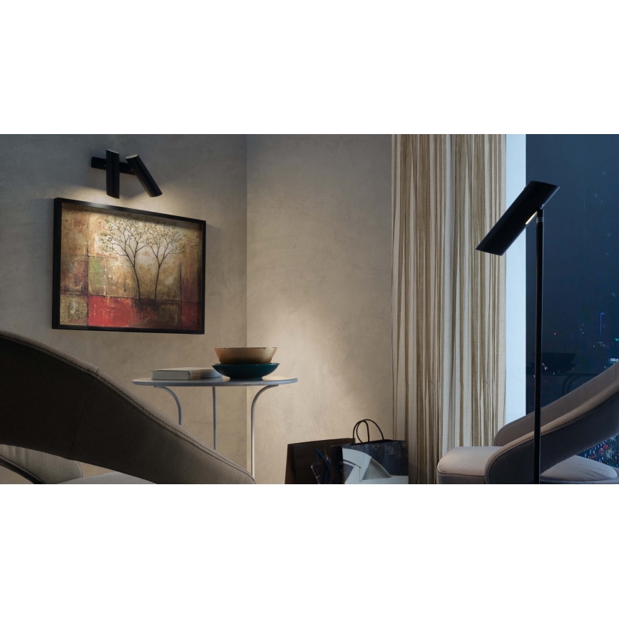 FARO 29876 - Nástenné bodové svietidlo LINK 2xGU10/11W/230V čierna
