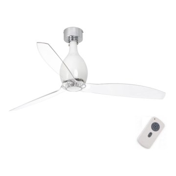 FARO 32020 - Stropný ventilátor MINI ETERFAN biela/číra + diaľkové ovládanie