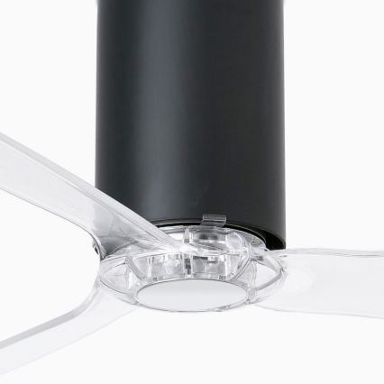 FARO 32041WP - Stropný ventilátor MINI TUBE FAN M čierna/čirá pr. 128 cm SMART + diaľkové ovládanie