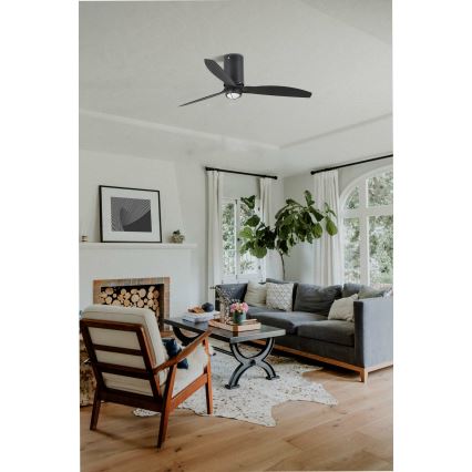 FARO 32043WP-10 - LED Stropný ventilátor MINI TUBE FAN M LED/16W/230V čierna pr. 128 cm SMART + diaľkové ovládanie